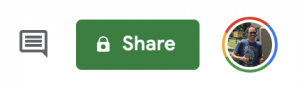 Google Sheets share button